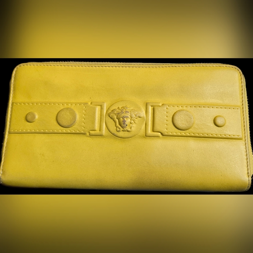 Versace Yellow Leather Wallet‎